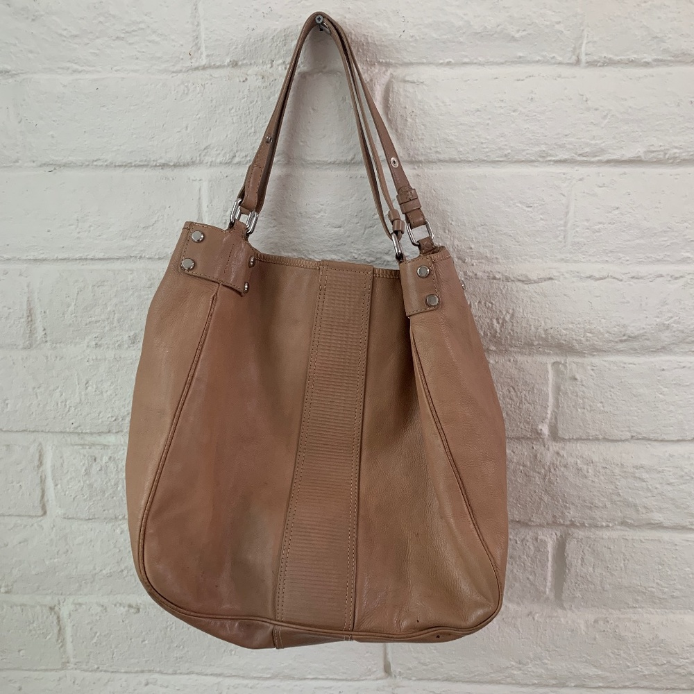 Beige Leather Handbag
